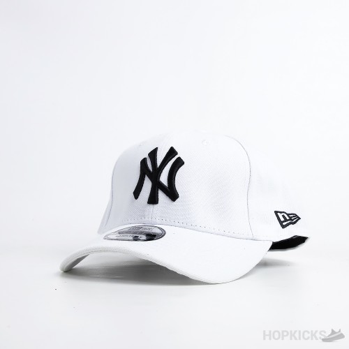 NY New Era Black Logo White Cap